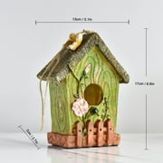 Tainini Bird House ,Outdoor Garden Patio Garden Decorative Handmade Distressed Solid Wood Birdhouse